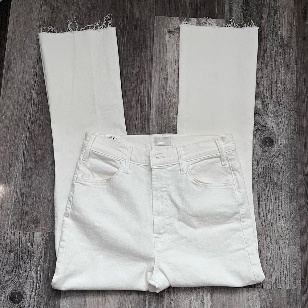 Mother Hustler Ankle Fray Womens Fray. SZ 29 Color White.
